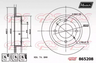 MAXTECH 8652086980 -  Тормозной диск