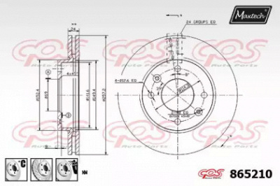 MAXTECH 8652106880 -  Тормозной диск