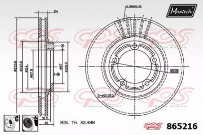 MAXTECH 8652166060 -  Тормозной диск