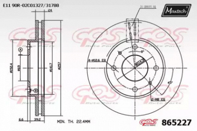 MAXTECH 8652270000 -  Тормозной диск
