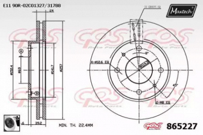 MAXTECH 8652270060 -  Тормозной диск