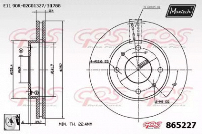 MAXTECH 8652270080 -  Тормозной диск