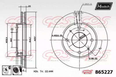 MAXTECH 8652276060 -  Тормозной диск