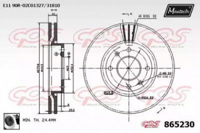 MAXTECH 8652300060 -  Тормозной диск