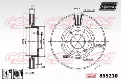 MAXTECH 8652306060 -  Тормозной диск