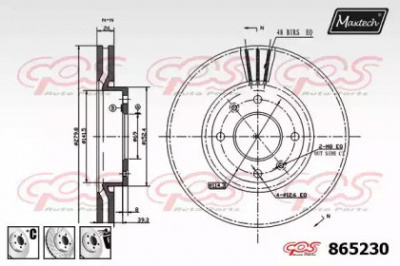 MAXTECH 8652306880 -  Тормозной диск