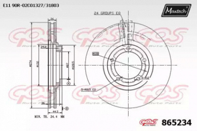 MAXTECH 8652340000 -  Тормозной диск