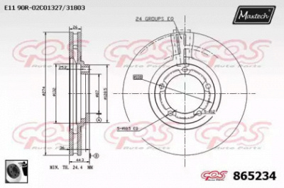 MAXTECH 8652340060 -  Тормозной диск