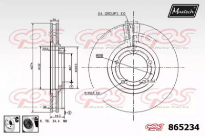 MAXTECH 8652346060 -  Тормозной диск