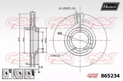 MAXTECH 8652346880 -  Тормозной диск