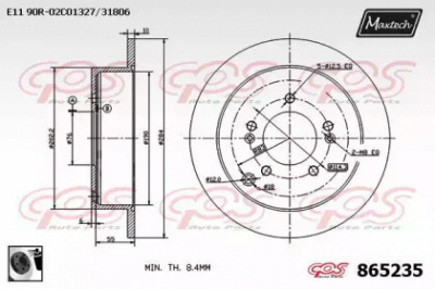 MAXTECH 8652350060 -  Тормозной диск