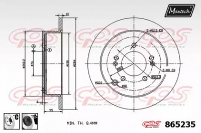 MAXTECH 8652356060 -  Тормозной диск