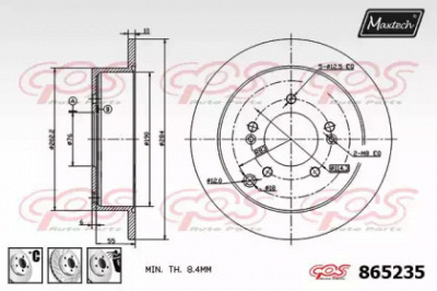 MAXTECH 8652356980 -  Тормозной диск