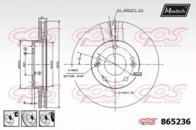 MAXTECH 8652366980 -  Тормозной диск