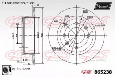 MAXTECH 8652380060 -  Тормозной диск