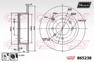 MAXTECH 8652386060 -  Тормозной диск