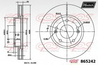 MAXTECH 8652426880 -  Тормозной диск