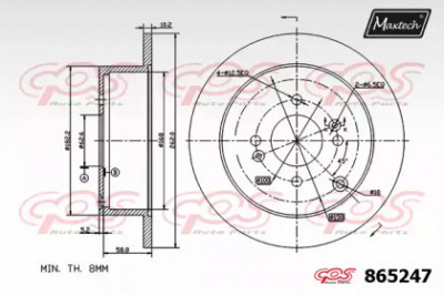MAXTECH 8652470000 -  Тормозной диск