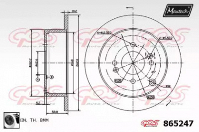 MAXTECH 8652470060 -  Тормозной диск