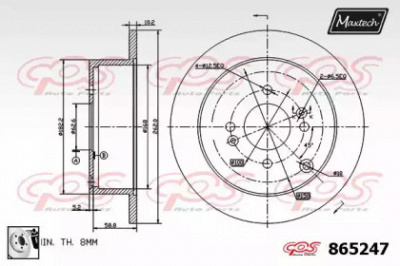 MAXTECH 8652470080 -  Тормозной диск