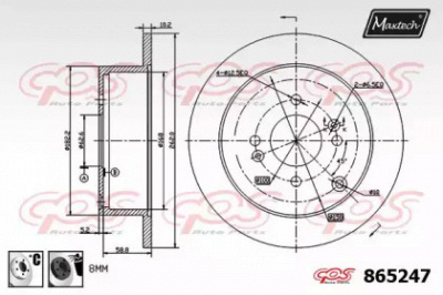 MAXTECH 8652476060 -  Тормозной диск