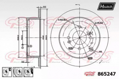 MAXTECH 8652476880 -  Тормозной диск