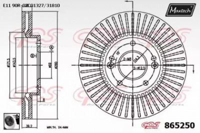 MAXTECH 8652500060 -  Тормозной диск
