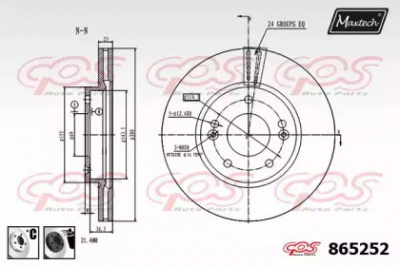 MAXTECH 8652526060 -  Тормозной диск