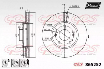 MAXTECH 8652526880 -  Тормозной диск