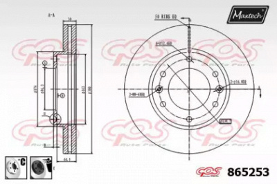 MAXTECH 8652536060 -  Тормозной диск