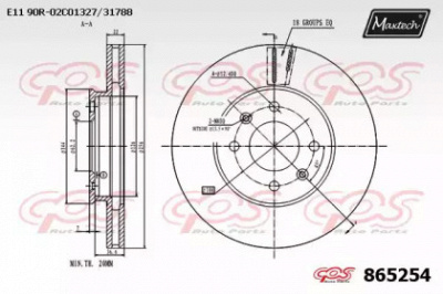 MAXTECH 8652540000 -  Тормозной диск