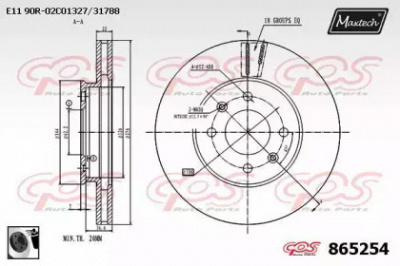 MAXTECH 8652540060 -  Тормозной диск