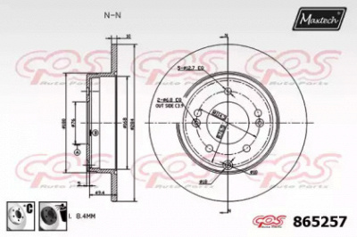 MAXTECH 8652576060 -  Тормозной диск