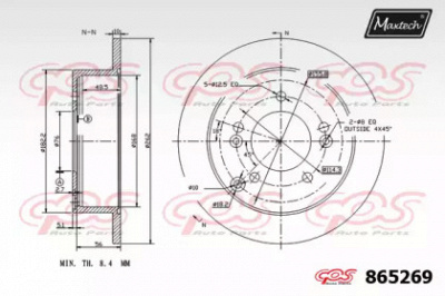 MAXTECH 8652690000 -  Тормозной диск