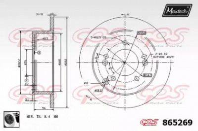 MAXTECH 8652690060 -  Тормозной диск