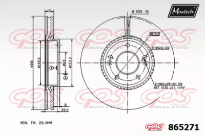 MAXTECH 8652710000 -  Тормозной диск