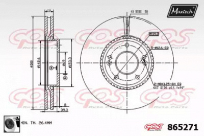 MAXTECH 8652710060 -  Тормозной диск