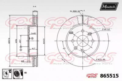MAXTECH 8655156060 -  Тормозной диск