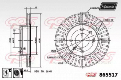 MAXTECH 8655176060 -  Тормозной диск