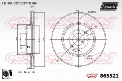 MAXTECH 8655210060 -  Тормозной диск