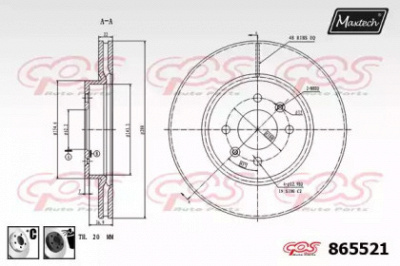 MAXTECH 8655216060 -  Тормозной диск