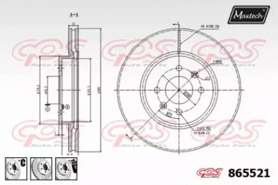 MAXTECH 8655216980 -  Тормозной диск