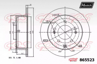 MAXTECH 8655230000 -  Тормозной диск
