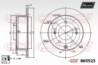 MAXTECH 8655230080 -  Тормозной диск