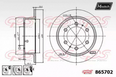 MAXTECH 8657026880 -  Тормозной диск