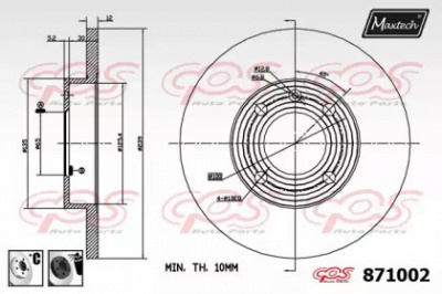 MAXTECH 8710026060 -  Тормозной диск