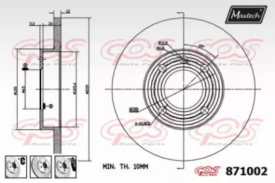MAXTECH 8710026980 -  Тормозной диск