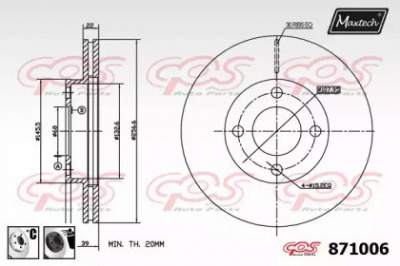 MAXTECH 8710066060 -  Тормозной диск