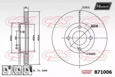 MAXTECH 8710066880 -  Тормозной диск