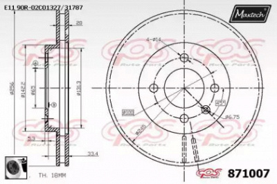 MAXTECH 8710070060 -  Тормозной диск